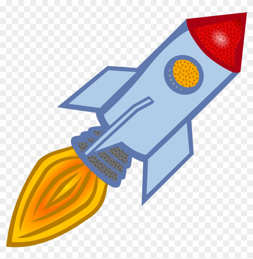 Missile Clipart Simple - Coloured Rocket - Png Download