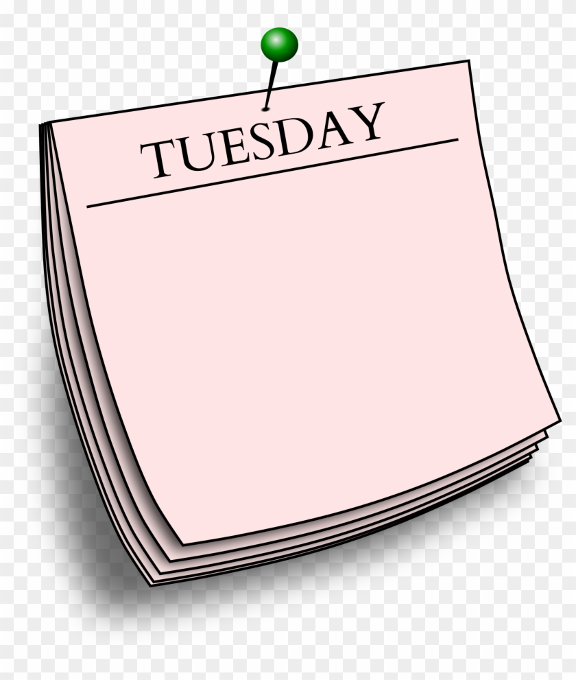Note Musical Clip Art Sticky Postit - Tuesday Clipart - Png Download