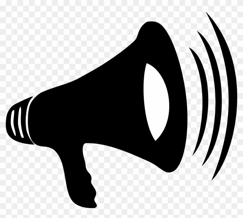 Black Megaphone Clipart - Megaphone Png Transparent Png