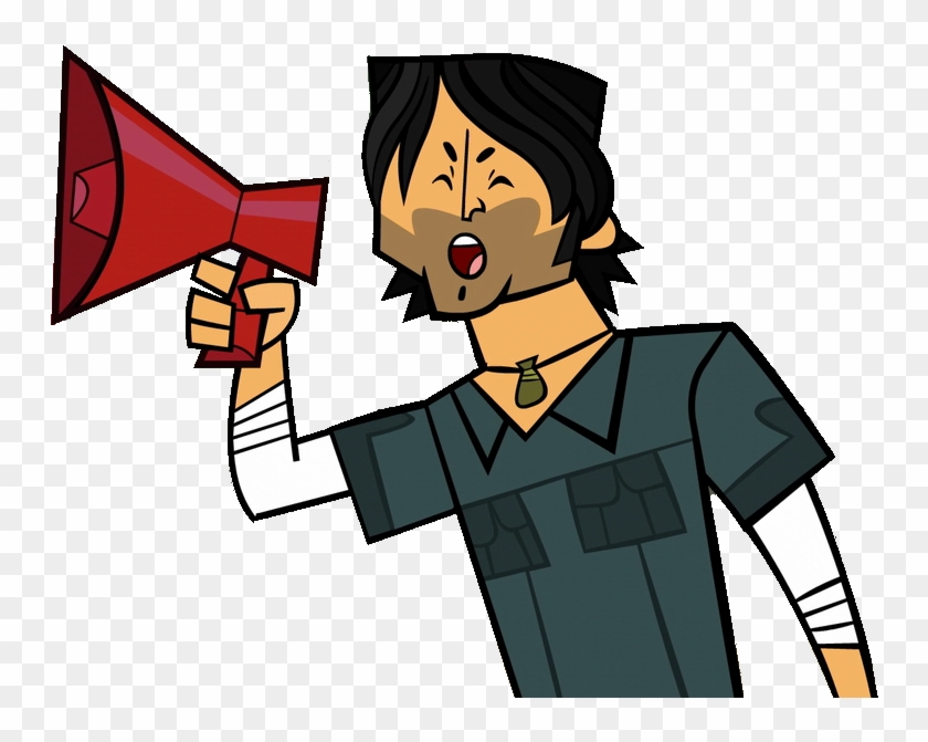 Megaphone Clipart Police Phone - Total Drama Chris Png Transparent Png #456821