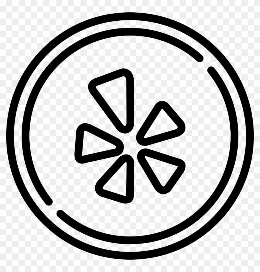 Png File - White Transparent Yelp Icon Clipart #456994