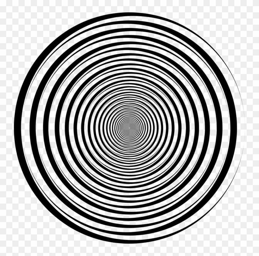 Spiral Uzumaki Black And White Circle - Clip Art - Png Download