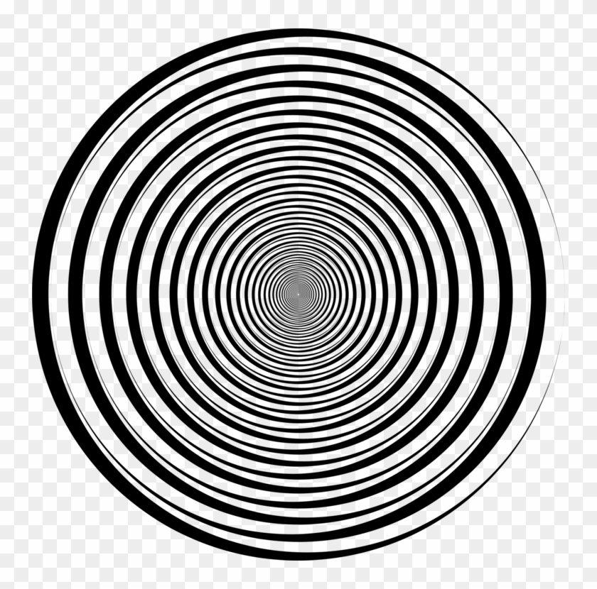 Spiral Uzumaki Black And White Circle - Clip Art - Png Download #457125