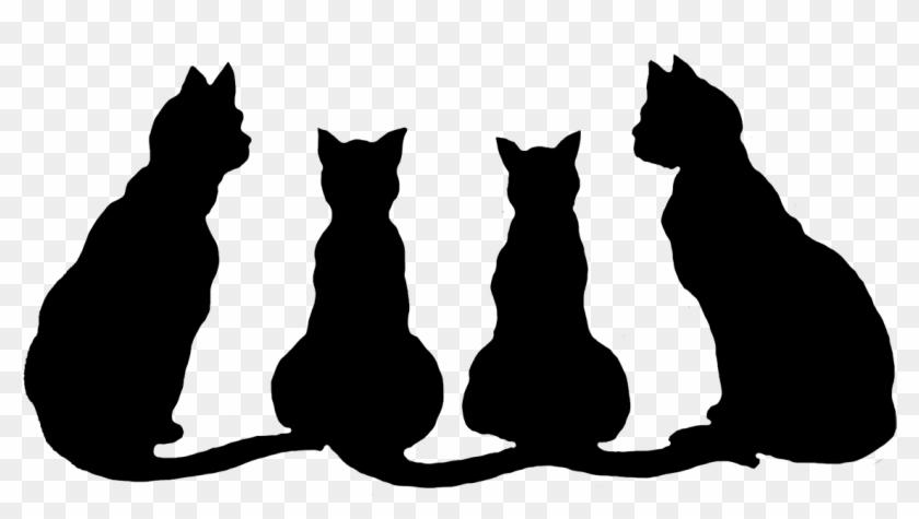 Cute Halloween Black Cats - Black Cats Clipart - Png Download