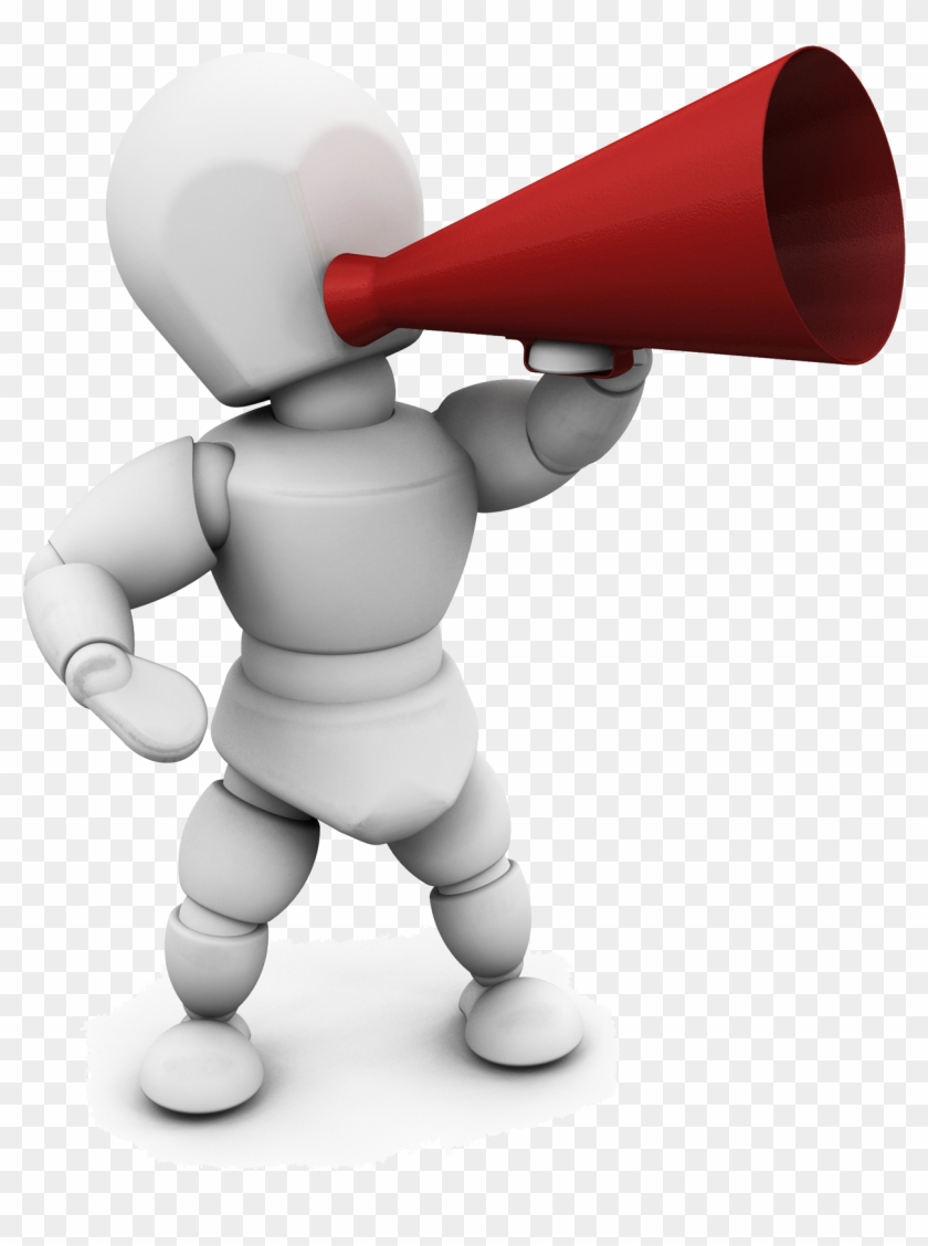 Stock Photography Megaphone 3d Rendering Illustration - Someone Shouting Clipart