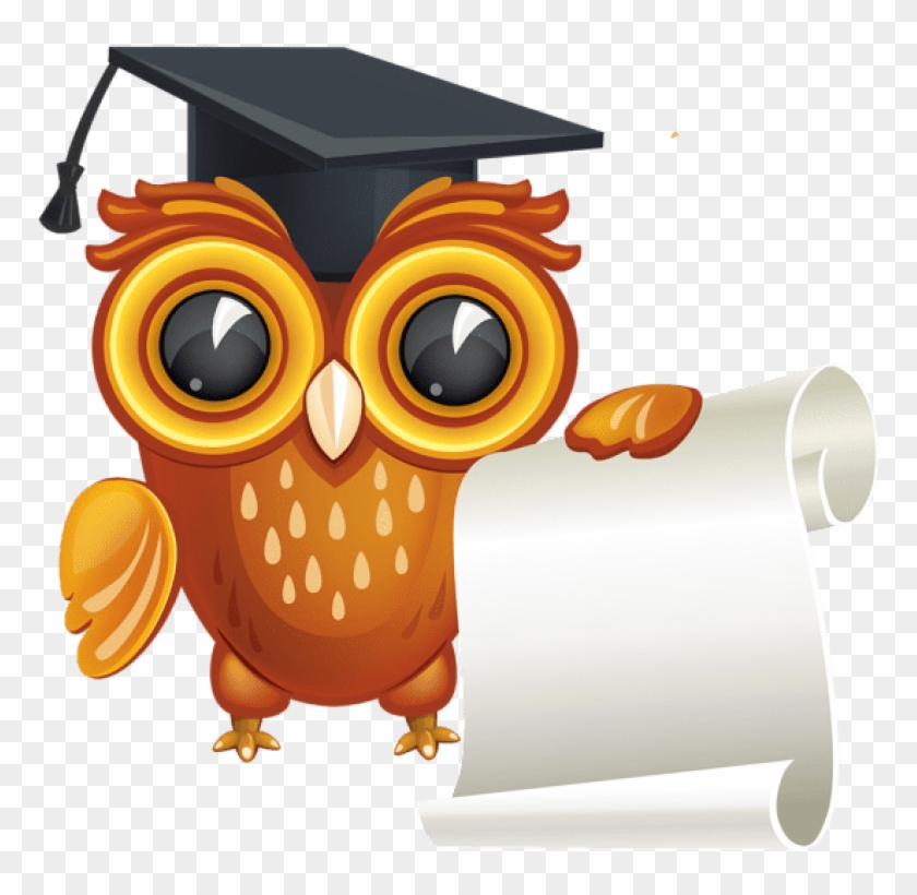 Download Owl With Diploma Clipart Png Photo - Owl Graduation Clip Art Transparent Png #457455