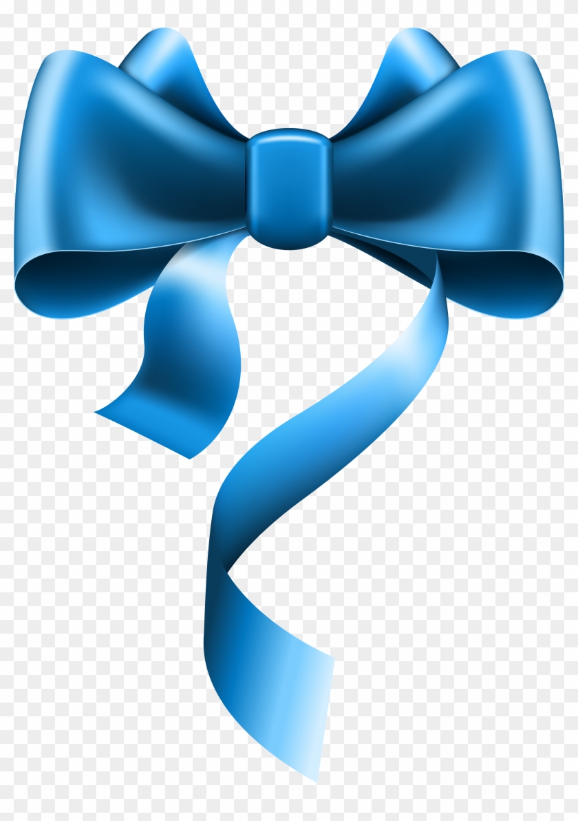 Blue Bow Transparent Png Image - Blue Bow Transparent Background Clipart #457525