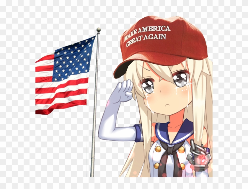 Anime For Trump On Twitter - United States Anime Girl Clipart