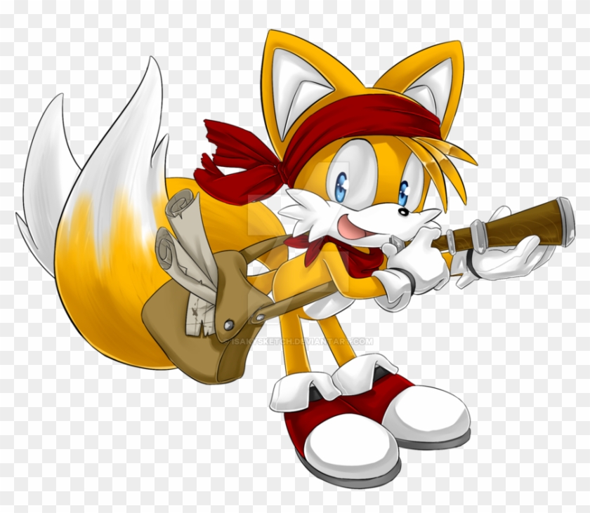 Tails Pirate By Isakysketch - Miles Tails Prower Pirate Clipart #457909