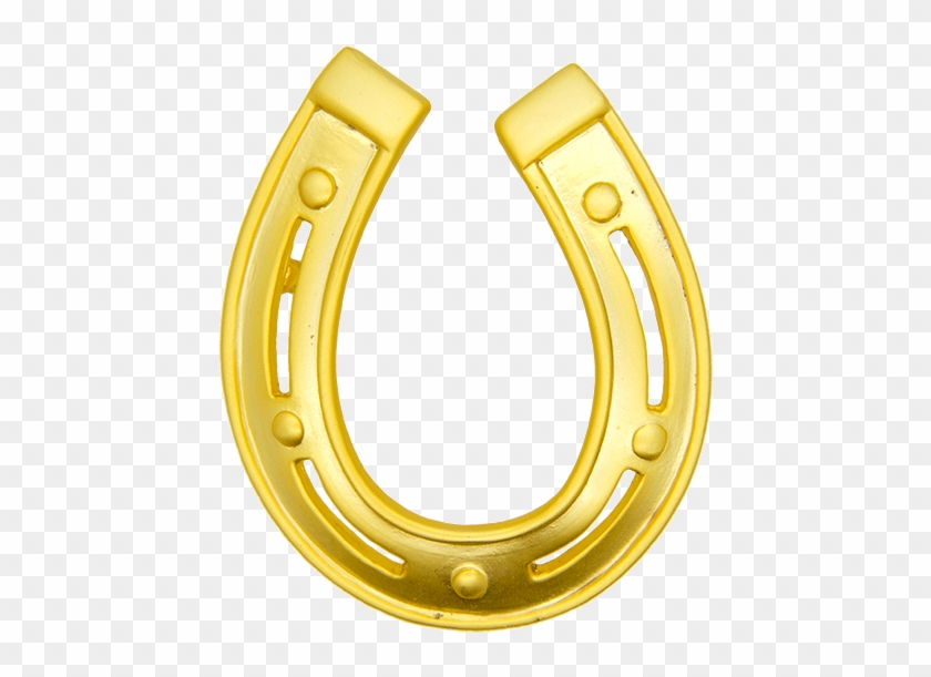 Big Horseshoe Pin , Gold - Circle Clipart