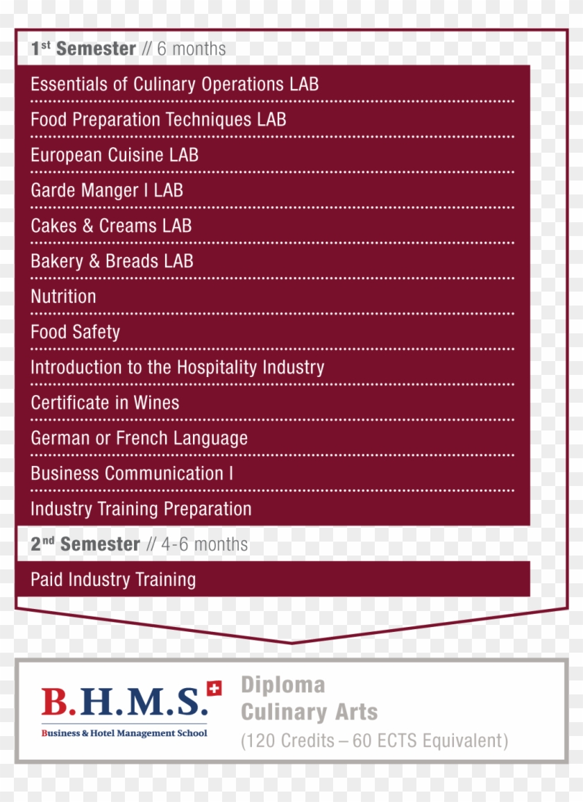 Diploma Culinary Arts - Bhms Clipart