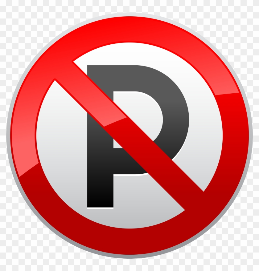 No Parking Prohibition Sign Png Clipart - No Parking Sign Clipart Transparent Png #458438