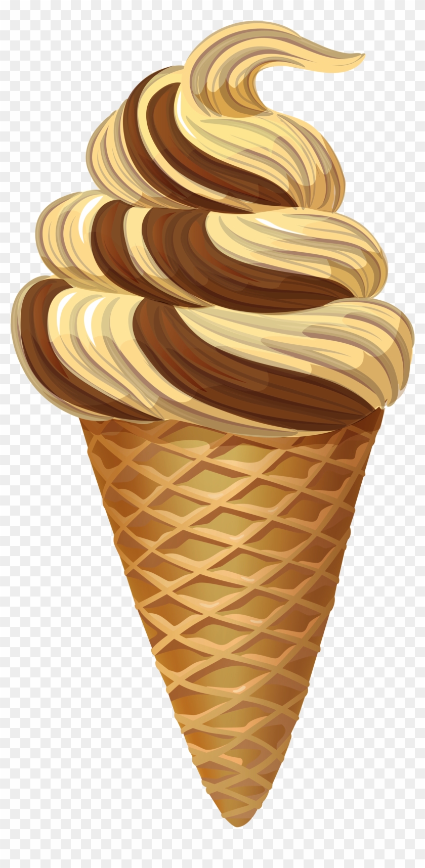 Caramel Ice Cream Cone Clipart