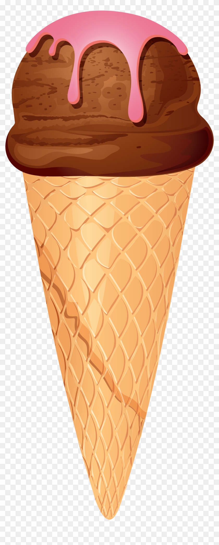 Chocolate Ice Cream Cone Png Clip Art - Cone Ice Cream Png Transparent Png #458650