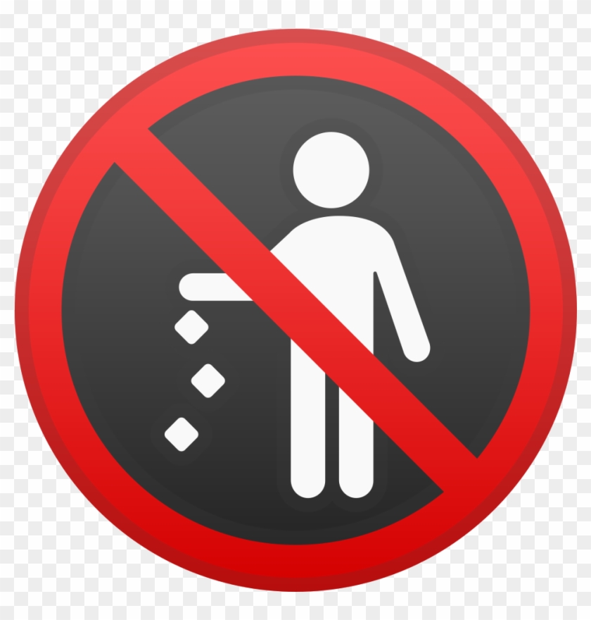 No Littering Icon - No Littering Sign Png Clipart #458775