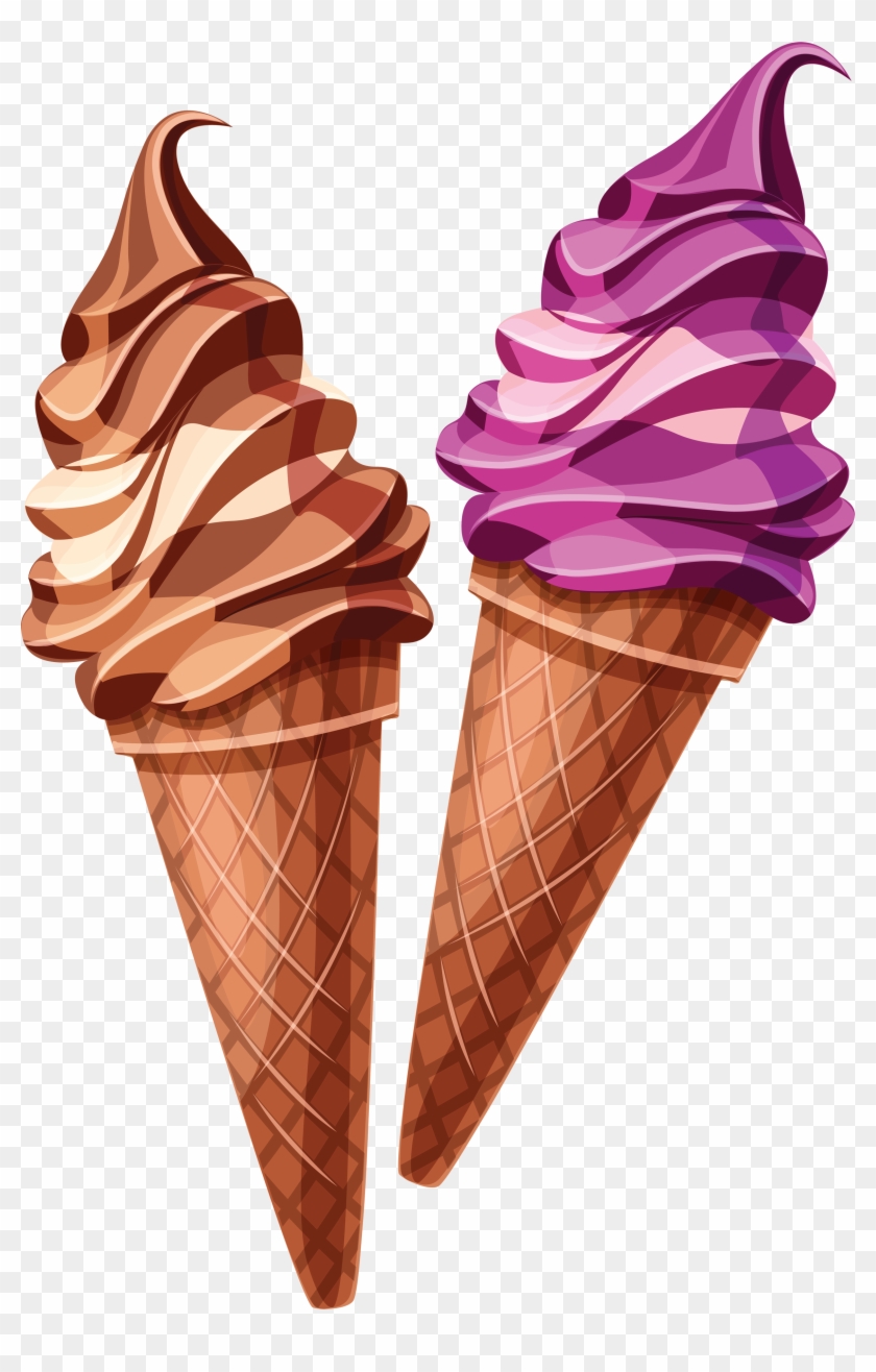 Vector Royalty Free Ice Cream Cone Clipart Free - Ice Cream Cones Clipart - Png Download