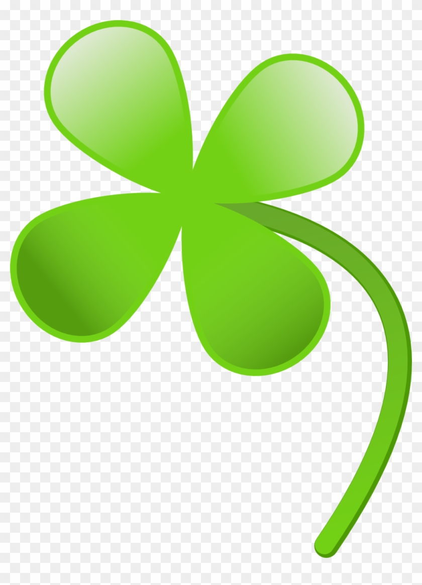 Outline Four Leaf Clover Clipart - Four Leaf Clover Transparent - Png Download