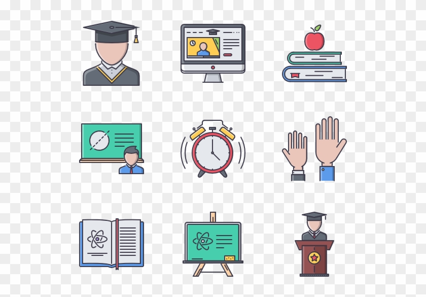 School - Teaching Flat Design Png Clipart