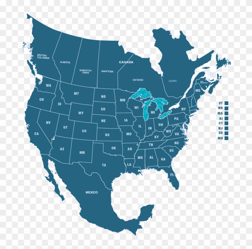 Mexico And Usa Outline Clipart
