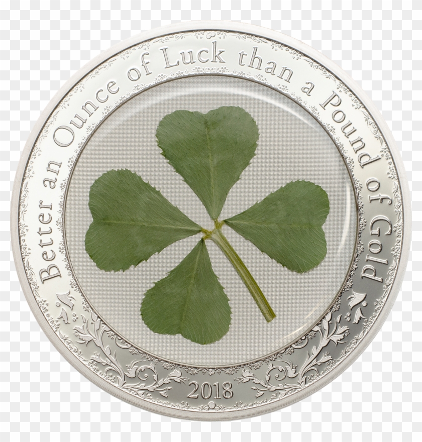 Four Leaf Clover Ounce Of Luck 2018 1 Oz Silver Coin Clipart