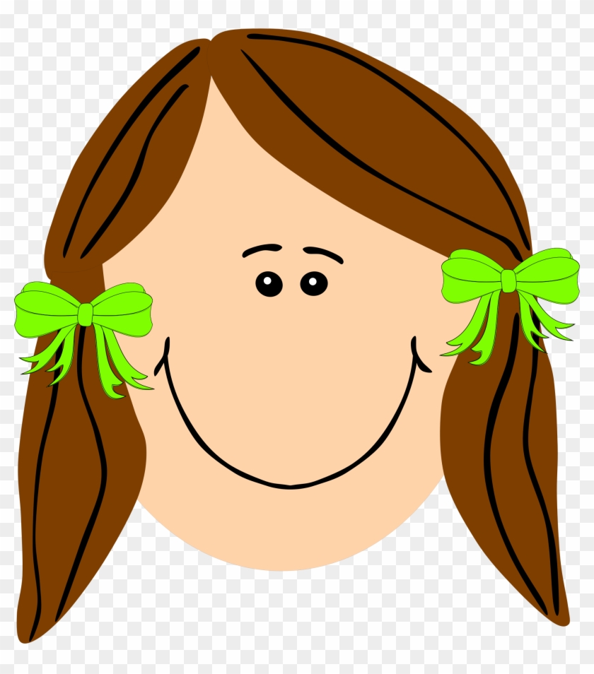 Girl Clipart Brown Hair - Girl With Brown Hair Clip Art - Png Download