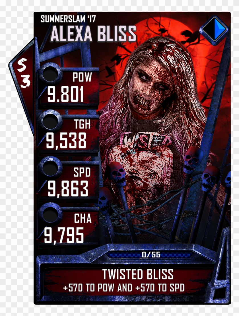 Alexabliss Ss17 - Wwe Supercard Halloween Cards Clipart