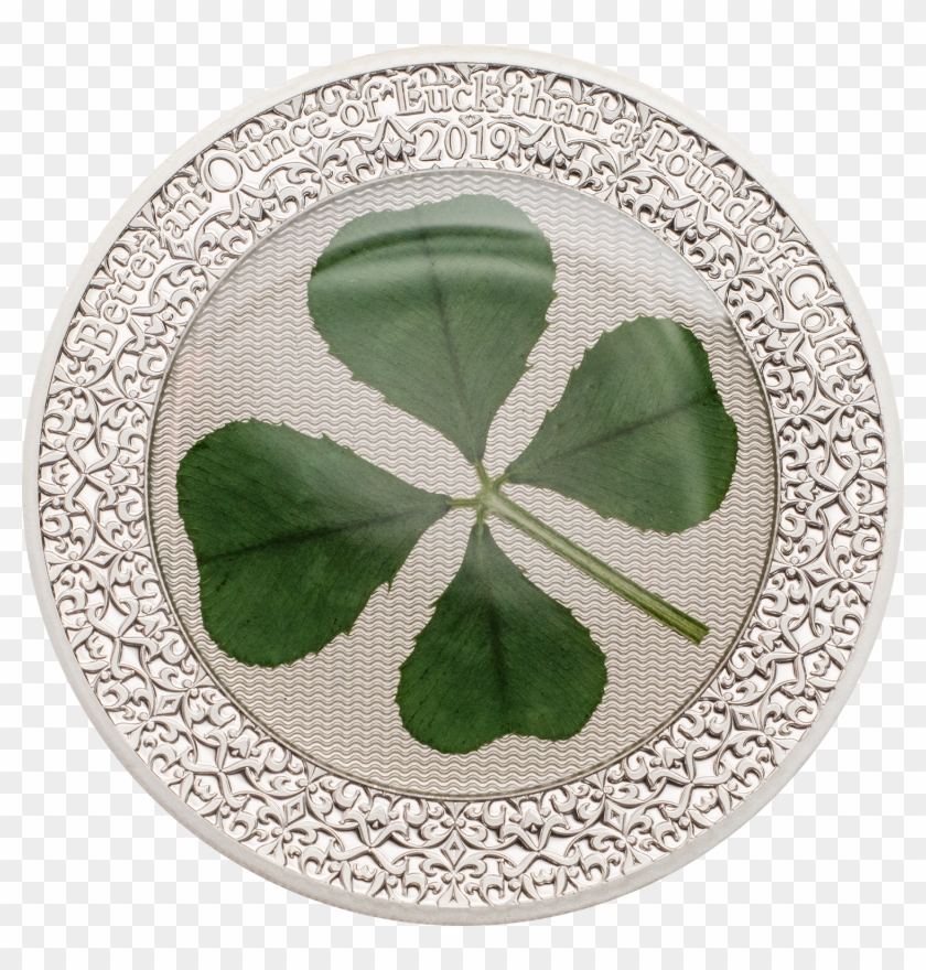 2019 $5 Palau Silver Proof Four-leaf Clover Ounce Of - Unze Glück 2018 Clipart #459754