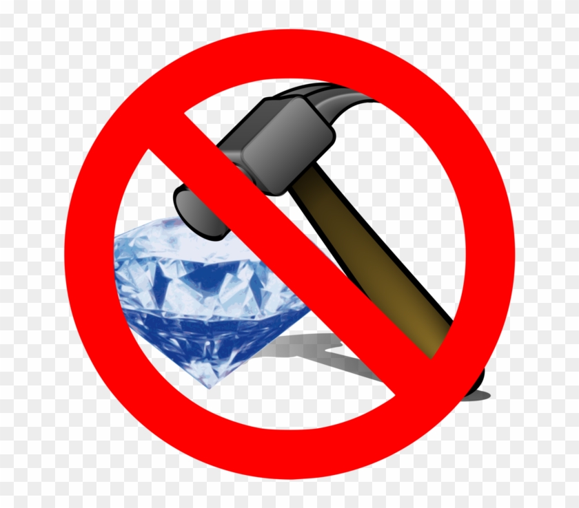Computer Icons Hammer Sign No Symbol - Breaking A Diamond Clipart #459885