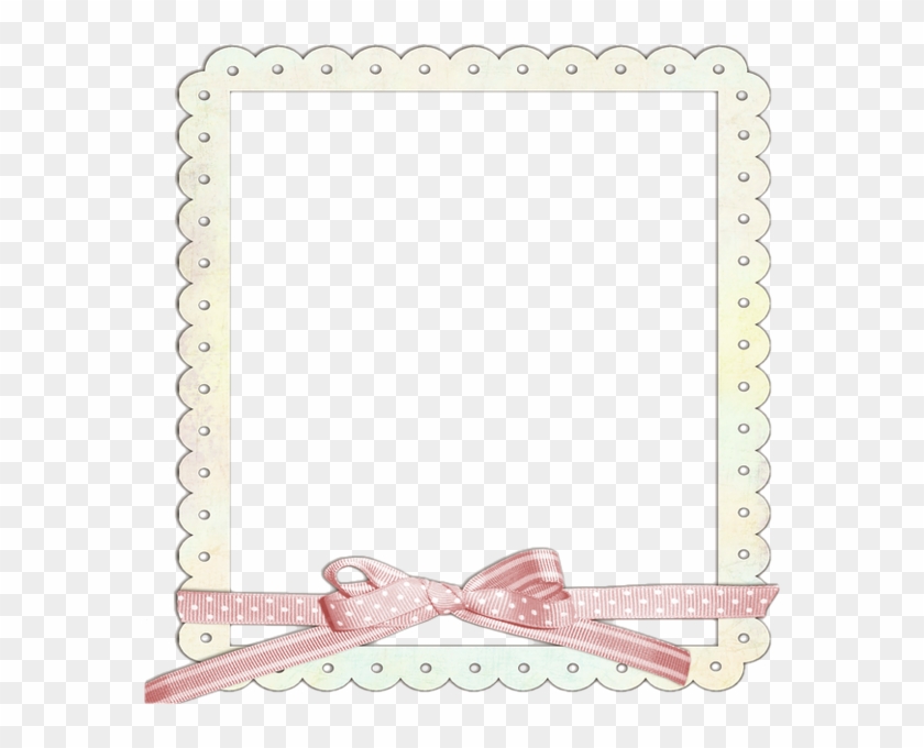 Cream Transparent Frame With Pink Ribbon Clipart #459972
