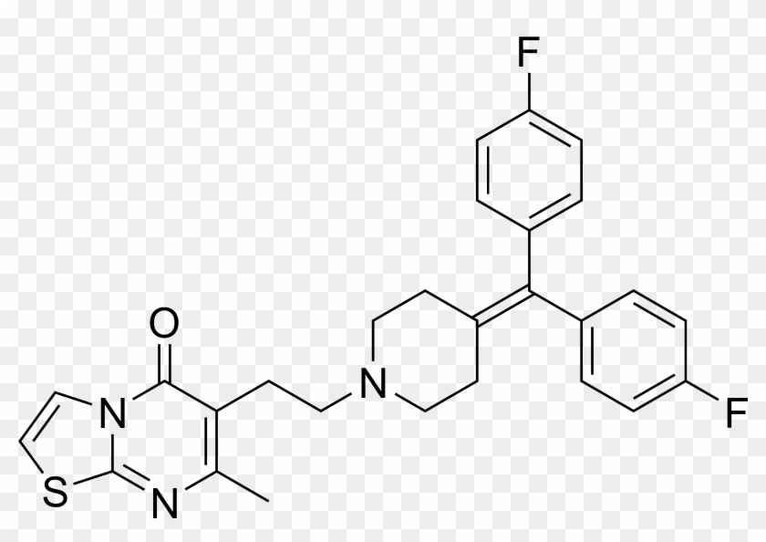 Ritanserin Chemical Structure - Chemical Formula Vector Free Clipart