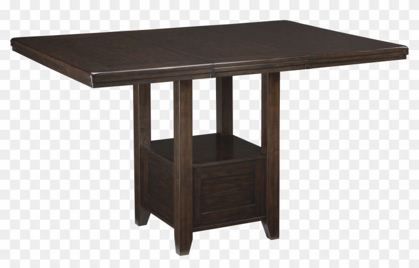 Haddigan Counter Height Table - Ashley D596-35 Haddigan Dark Brown Rectangular Extension Clipart #4500547
