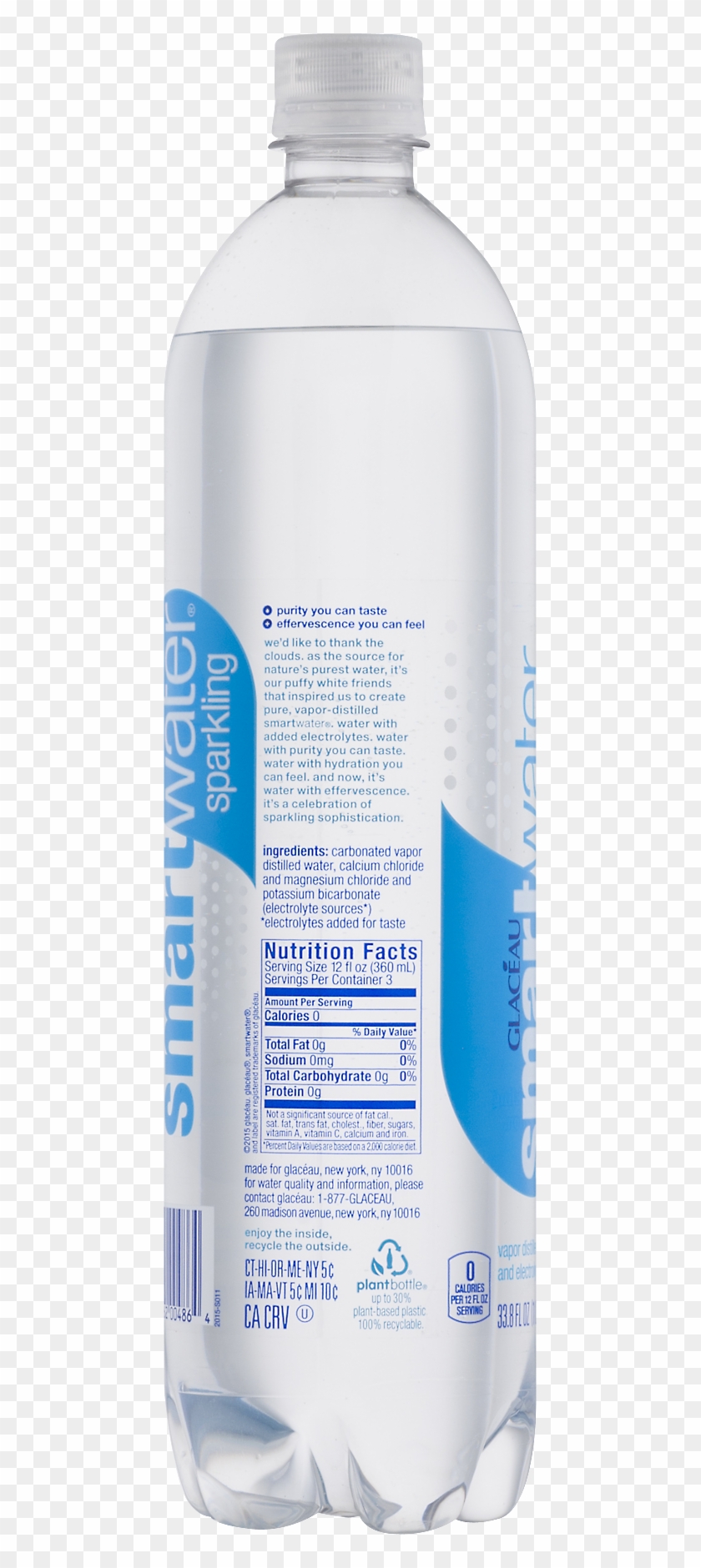 Glaceau Smartwater Sparkling Vapor Distilled Water - Electric Blue Clipart #4500723