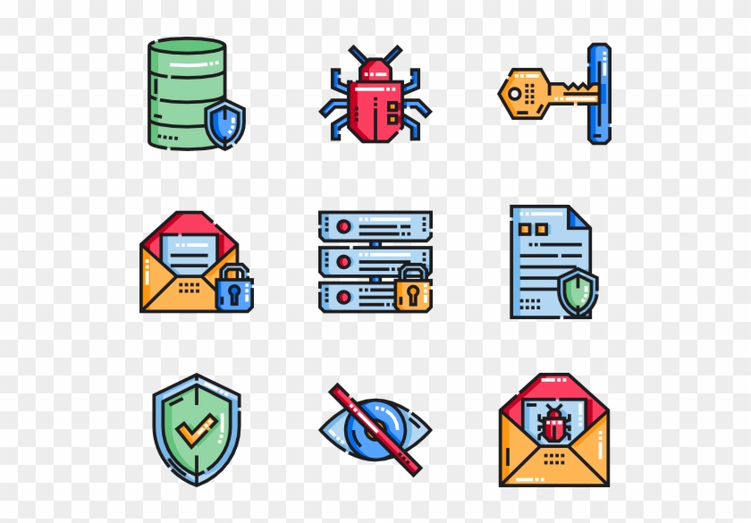 Data Protection - Web Design Icons Clipart #4501035
