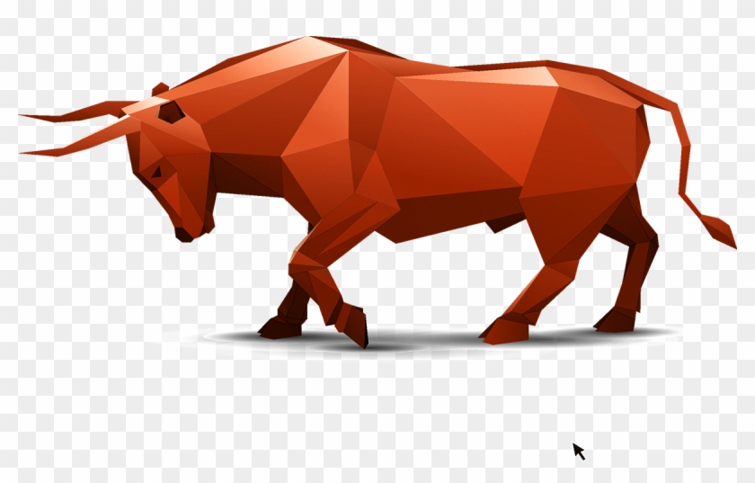 Svg Library Library Animal Polygonal Modeling Irregular - Bull Origami Clipart #4501434