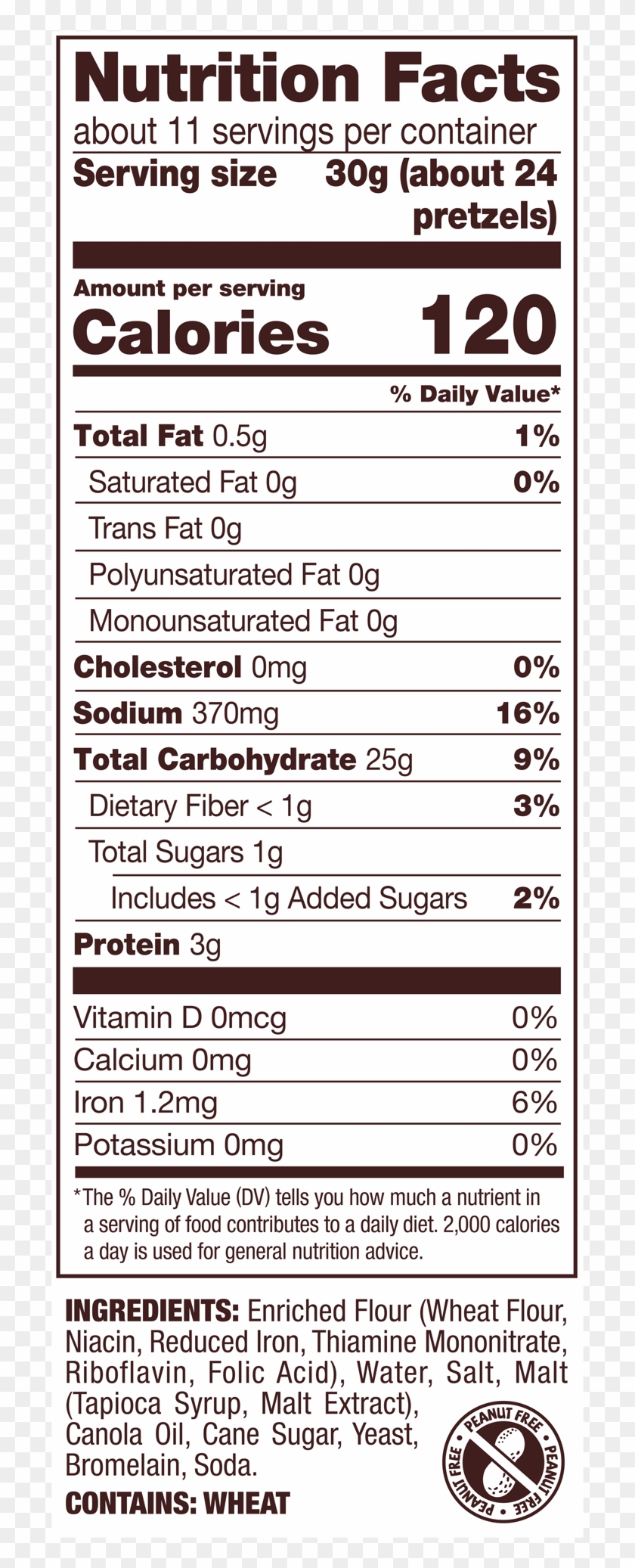 Nutrition Facts Clipart #4501637
