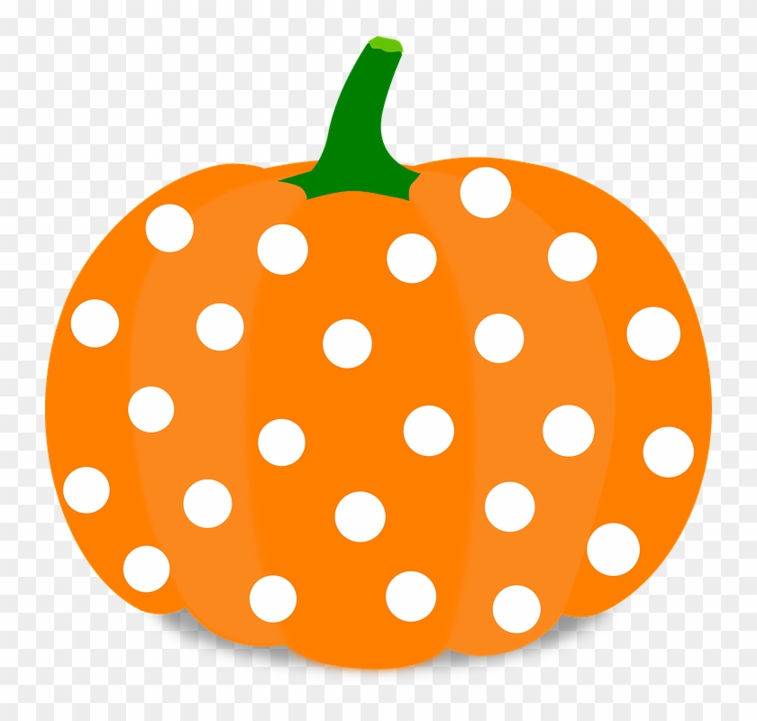 Jpg Royalty Free Stock Collection Of Halloween Cliparts - Polka Dot Pumpkin Clipart - Png Download #4501644