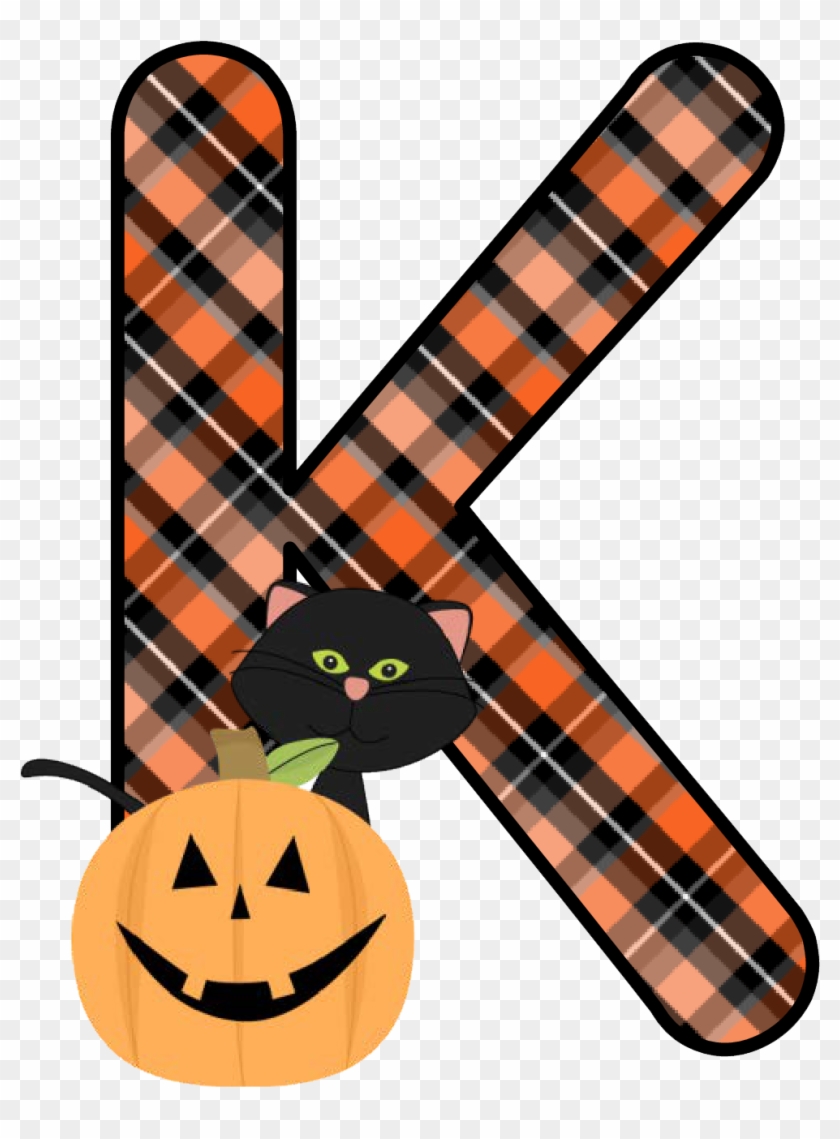 Plaid Clipart Pumpkin - Alfabeto Halloween - Png Download #4502255