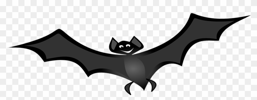 Bat Halloween Flying Wings - Bat Flying Gif Png Clipart #4502256