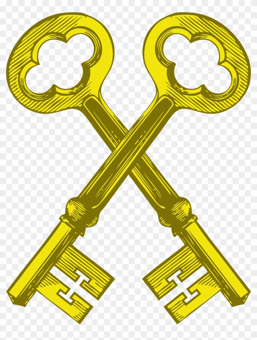 Keys Vintage Key Lock - Skeleton Key Clip Art - Png Download