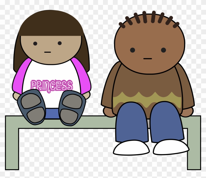 This Free Icons Png Design Of Sitting On A Bench - Sitting On A Bench Clipart Transparent Png
