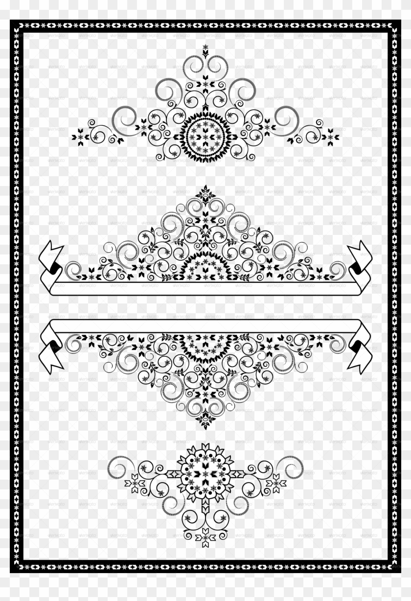 Svg Black And White Library And Banners For Decoration - Illustration Clipart
