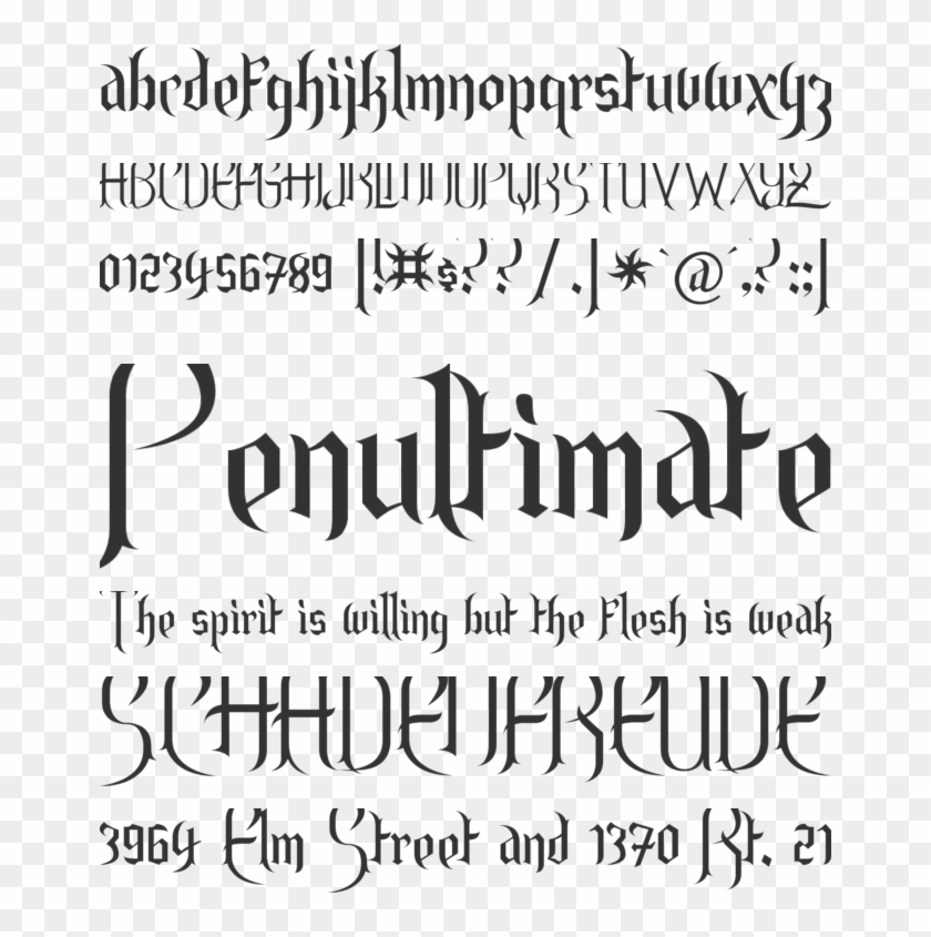 Endor Font Preview - Calligraphy Clipart #4503728