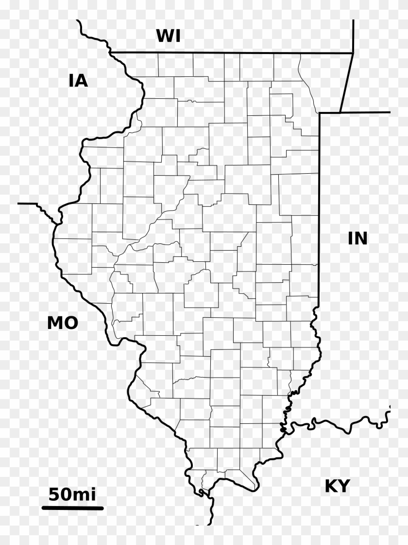 File - Illinois - Outline Map - Svg - Outline Map Of Illinois Clipart