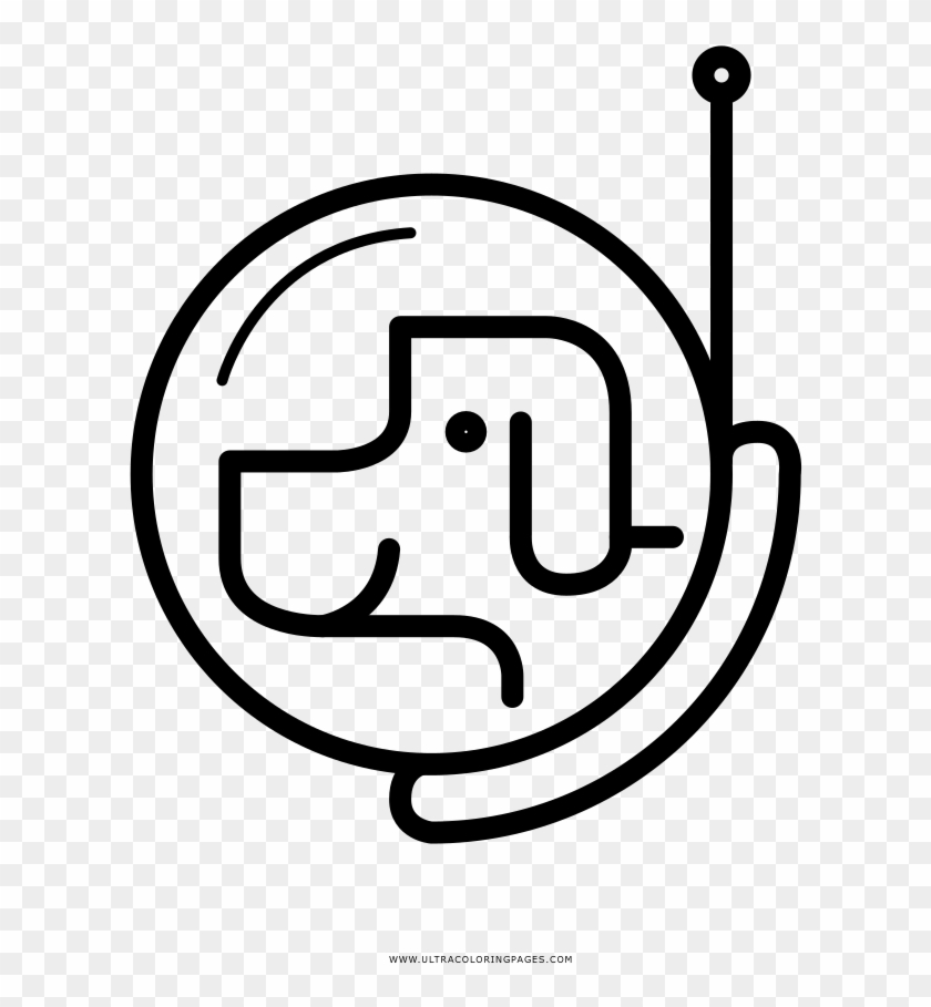 Spaceman Coloring Page - Circle Clipart #4504004