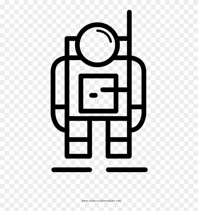 Spaceman Coloring Page Clipart #4504140