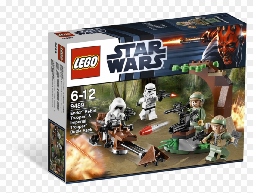 9489 Endor Rebel Trooper & Imperial Trooper Battle - Lego 9489 Clipart