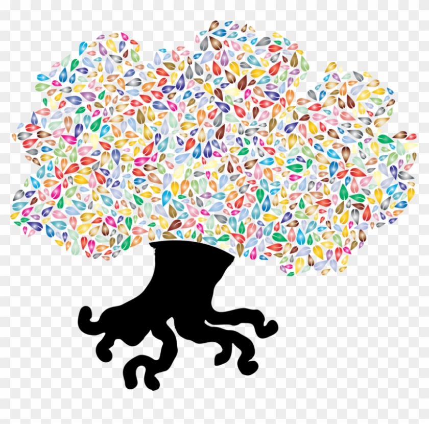 Tree Silhouette Leaf Remix Human Behavior - Illustration Clipart #4504563
