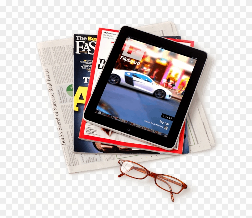 Open Magazine On Table - Magazine On Table Png Clipart