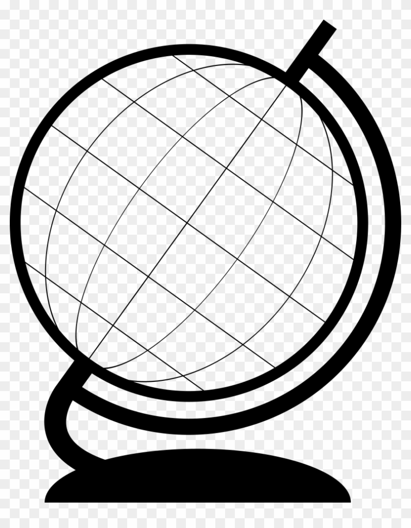 Onlinelabels Clip Art Download - Outline Image Of Globe - Png Download