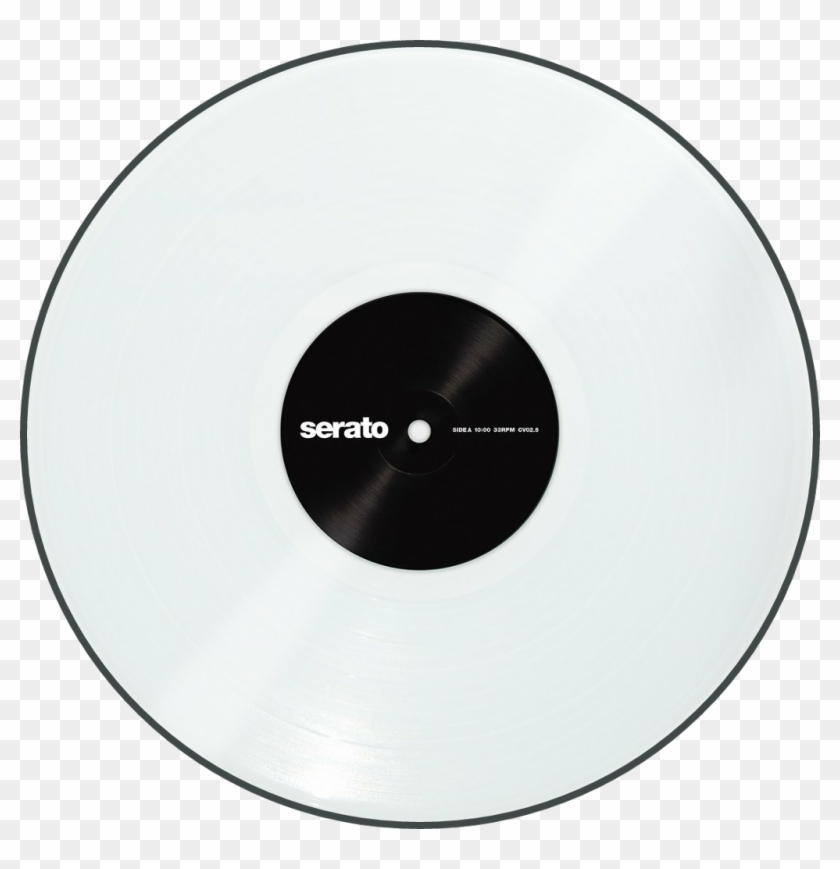 #serato #vinilo #dj #white - Vinyl Black And White Clipart #4505076